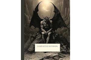 Composition Notebook College Ruled: Satan's Fate Illustration | Vintage Macabre Aesthetic Journal for School, College & Work
