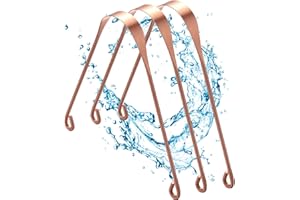 Lot de 3 grattoirs de langue Ayurveda en 100 % cuivre - Grattoir à langue en provenance d'Inde