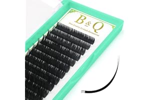 B&QAUGEN Extension Cils Ellipse Flat Cils a Cils DD-0.15-8-15MIX Cils Extension De Cils Professionnel C CC D DD curl Cil a Cil 8-15mm B&Q LASH (DD-0.15,8-15MIX)