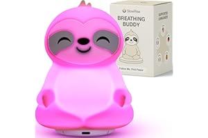 SLOWRISE Coach de Respiration Avec Guidage Lumière et Voix – Favorise Sommeil, Relaxation, Concentration et Bien-Être – Respiration Consciente, Pleine Conscience – Instructions Audio Français – Rechargeable