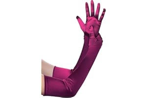 BABEYOND Guantes Largos hasta los Codos Guantes Nupciales Estilo Vintage 1920 Flapper Disfraces Guantes Novia Accesorios