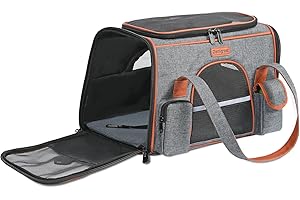 Demigreat Składana torba transportowa dla kotów i psów do 7 kg, oddychająca torba transportowa dla średnich małych psów, kotów