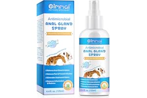JSBNQRMZ Hunde Analdrüsen Spray-120 ml Lindert schnell Analdrüsenreizungen und lindert Juckreiz,Stoppt das Scharren,Beseitigt hartnäckige Gerüche,Schmerzlindernd und Juckreizstillend,Sicher für alle Tiere