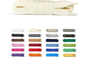 LACETER Lacci Piatte per Scarpe da Ginnastica, Sneakers e Stivali - Resistenti e Duraturi, Larghezza 8mm - Disponibili in Diverse Lunghezze e Colori per Uomo, Donna e Bambini