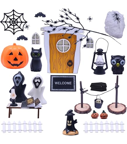 Melody Jane Puppenhaus-Zubehör – 4 Mini-Kürbisse & Obst Für Küchenladen, Halloween-Deko, Maßstab 1:12