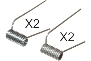 Northern DIY Pack of 4 Letter Plate/Letterbox Springs with Cranked Arm (2 Different Sizes)