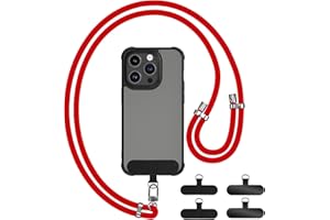 GANYESIN Handykette Universal, Verstellbar Nylon Handyband mit 4 Patches für Damen & Herren, Ohne Hülle, Phone Lanyard für alle Smartphone mit Handyhülle für Outdoor, Reise, Unterweg