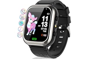 kaacly Reloj Inteligente para Niños, Smartwatch Niños Teléfono con SOS, podómetro, Juegos, Reloj Despertador, música, cámara, Reloj niño de 4 a 12 años Regalo