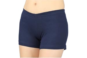 ELEGANCE1234 2 Pcs of Elegance Girl's Cotton Lycra Stretchy Boxer Shorts for Schools/Sports & Under School Skirt