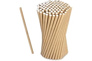 Love Nature Paille Carton 100 Pieces - Paille Bubble Tea - Pailles Jetables Kraft Écologique en Biodégradable é Recyclable