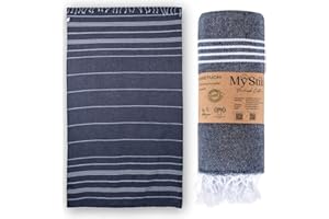 ‎MYSTILO MyStilo® XXL Saunahandtuch Hamamtuch - Großes, Weiches Badetuch 100x200cm, Schnelltrocknend - Premium Strandtuch, Beach Towel, Handtuch für Männer, Frauen, Yoga und Fitness (Anthrazit)