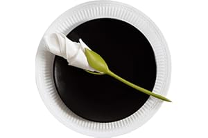 Peleg Design Bloom - Set di 8 portatovaglioli per tavoli, in plastica, con gambo verde, con boccioli di fiori, con tovaglioli bianchi, per creare decorazioni originali per la tavola