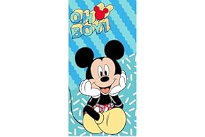 Various Toalla de Playa Infantil con Licencia Oficial Disney (Mickey)