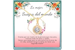 Only faith Collar Regalo para Mamá Chapado en Oro 14K con caja de regalo y mensaje especial Dia de la Madre Cumpleaños de Mamá