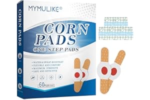 MYMULIKE 60 odliczeń plastrów do usuwania odcisków do stóp, kukurydzy uspokajającej i pielęgnacji stóp, usuwanie uporczywych odcisków