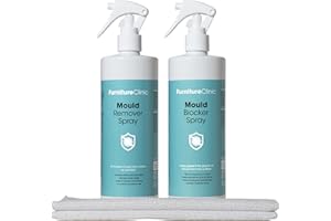 Furniture Clinic Kit per la rimozione e la prevenzione della muffa, spray per la pulizia di pareti del bagno, piastrelle della doccia, soffitti, con spray antimuffa per la rimozione delle spore e la