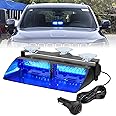 Nilight Emergency Strobe Lights, Windshield Hazard Warning Safety Flash Lights with Suction Cups, Super Bright LED Strobe Lights for Police Enforcement Firefighters Vehicle Truck