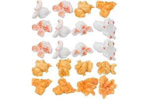EXCEART 20 Stück Künstliches Popcorn Harz Popcorn Dekoration Popcorn Girlande Popcorn Modell Set Werbung Foto Requisite für DIY Ohrring Armband Neacklace Zubehör Gemischte Farbe