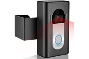Soporte de Video Timbre antirrobo, PHYSEN Soporte de ángulo ajustable horizontal, Soporte impermeable para timbre de video, compatible con Blink/Ring Video Doorbell 1/2/3/4 plus/pro2-Negro