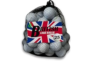 British Lake Balls - Recycled & Washed Assorted Premium Lake Golf Balls - with Storage Bag - Mixed Golf Balls Lake Balls from Quality Brands like Nike, Srixon, Callaway, TaylorMade, etc. for Golfers