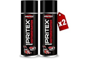 ‎PRITEX PRITEX – Motorstarter Spray 2X 400 ml – Starthilfespray für Benzin- & Dieselmotoren – schont Anlasser, Motor & Batterie – niedrige Zündtemperatur & hohe Zündenergie – für Auto, LKW & Landmaschinen