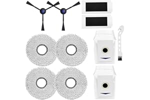 KIIMSIN KimSin accessori per ECOVACS DEEBOT T30 Pro Omni / T30 Omni aspirapolvere robot parti di ricambio, 4 Panni + 2 spazzole Laterali + 2 Filtro + 2 Sacchetti + spazzola