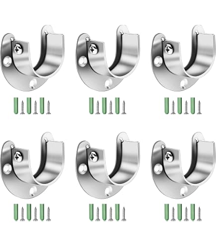 4 Stück Kleiderstangen-Halter Aus Kunststoff – Weiß, Für 35 Mm Stangen In Schrank & Duschvorhang