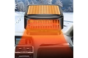 WEQNGIU Auto Heizung, 12V 200W Tragbar Schnell Aufheizend Autoheizung, Windschutzscheiben-Defogger, Stecker für Zigarettenanzünder, 360-Grad-Dreh-Demister für 12V Fahrzeuge