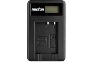 Norifon DMW-BCG10 LCD USB Cargador para Panasonic Lumix DMC-TZ10, DMC-TZ20, DMC-TZ6, DMC-TZ7, DMC-TZ8, DMC-ZR1, DMC-ZR3, DMC-ZS1, DMC-ZS3, DMC-ZS5, DMC-ZS7, DMC-ZX1, DMC-ZX3 Cámara y Más