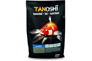 Tanoshi Koifutter - Grower Plus 5 kg 3mm | Schwimmendes Allein-Koifutter für maximales Koi-Wachstum mit Lachsöl und Krill…