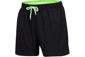 Arcweg Bañadores Hombres Pantalones Cortos Hombres Deportes con Malla Forro Elástico Correas Ajustable Bolsillos con Cremallera Secado Rápido Playa Verano Talla Grandes M-3XL