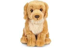 KEYCRAFT Living Nature Perro de Peluche Golden Retriever, Peluche para Bebé, Niño y Adulto, Blandito y Realista, Regalo para Niñas, Niños y Bebés, Animales de Juguete, 20 cm