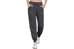 Marvmys Joggers for Women Baggy Sweatpants with Pockets Tracksuit Jogging Bottoms High Waist Cargo Trousers Drawstring Workout Sport