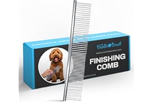 THE DOODLE BRUSH Les peignes pour chiens Doodle Brush - Peigne en métal pour chiens, Golden Doodle, Démêlant apaisant peignes Poodle de toilettage, Labradoodle, Cockapoo et Goldendoodle - Peigne de finition