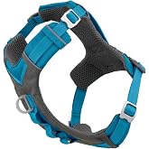 Kurgo Journey Air k&ouml;pek koşum takımı, dolgulu g&ouml;ğ&uuml;s kısmı ve tutma saplı, 23-34 kg arası k&ouml;pekler i&ccedil;in, beden L, mavi/gri