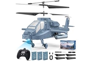 Charmofun Hubschrauber Ferngesteuert, 2.4Ghz RC Helikopter mit Licht und 3 Akkus, 40 Minuten Flugzeit, 3.5 Kanäle Helikopter Ferngesteuert mit Höhenhaltefunktion, Geschenke für Kinder ab 8 Jahre(Blau)