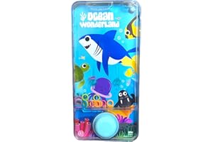 MIBANDERA Mini Juegos de Agua. Juegos de Agua de Anillas para niñas y niños. Juego de Habilidad de Viaje. Aguaplay. Water Geme. Aqua Play. (Tiburon-Pulpo)