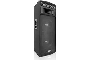 PylePro PA Lautsprecher 1600W Passiv – 2x12" Subwoofer, 3-Wege Soundsystem mit Tragegriffen, robustes Gehäuse für DJ, Bühne, Heimkino, Events und Partys