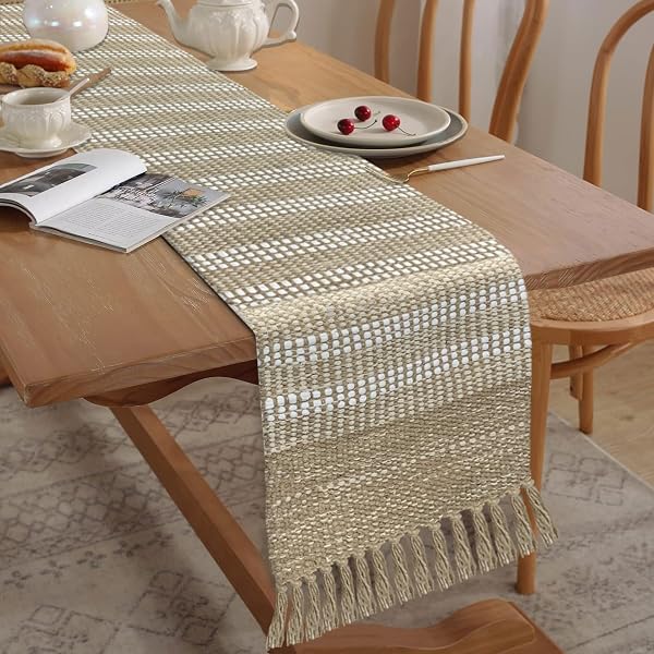 Airwill Cotton Table Runner - 100% Cotton, Elegant Dining Table Decor (36x182 Cm, Pack Of 1)