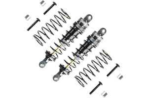 TOOMOD 90mm RC Oil Shock Absorber Big Bore Damper for 1/10 Slash,Stampede,Rustler, Hoss,Bandit, Ford, Vorteks,etc. Parts Upgrade Replace 2Pcs (Grey)