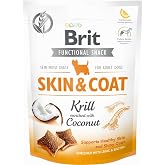 Brit Care Functional Snack, Parlak T&uuml;yler Ve Sağlık Cilt İ&ccedil;in, Tahılsız, Kril Ve Hindistan Cevizli, Fonksiyonel Yetişkin K&ouml;pe