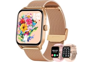 DOOMIXS Orologio Smartwatch Donna Fitness Watch: 1.83" Schermo Smart Watch con Chiamate Bluetooth Risposta Vivavoce 100+ modalità Sport Frequenza Cardiaca da Polso Activity Tracker Contapassi per Android iOS