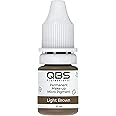 QBS MICROBLADING Pigments for Eyebrows 10ML | Machine & Hand Use | Choice of 9 Colours | SPMU Products (Light Brown)