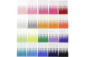 BETTERJONNY Basicon 140 Pièces Mini Glands Tassels Glands Soyeux Faite à La Main Doux Pompon pour la Confection de Bijoux Signets Projets de Bricolage, 20 Couleurs différentes, 7 pcs de Chaque