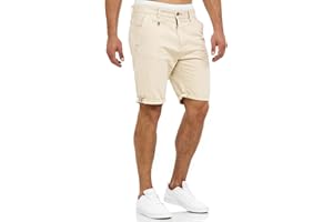 Indicode Herren Cuba Chino Shorts mit 5 Taschen aus Baumwollgemisch | Bermuda Sommershorts für Männer