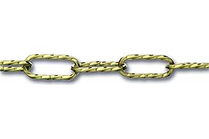 Chapuis LVBL18 Cadena para lámpara - Alambre de acero retorcido con acabado de latón - 10 kg - Diámetro 2,2 mm - Largo 1,5 m