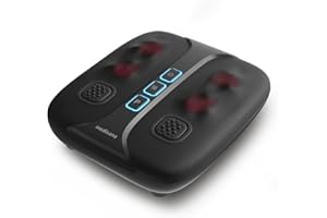 medisana LM 100 Premium masażer do nóg i stóp z funkcją wstrząsania, masażer shiatsu do podeszwy stopy z funkcją ogrzewania, z 2 płytkami wibracyjnymi wspomagającymi przepływ limfy i krążenie krwi