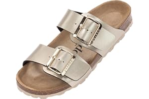 Palado Samos GS Women's Mules - Extra Comfortable Sandals - Fashionable Slippers with Natural Cork - Made in EU - Sandals with Sole Made of Finest Natural Leather