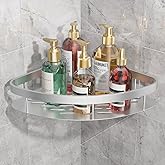 JIALTO 1 Pcs Corner Shelf for Bathroom– Self Adhesive Aluminium Wall Mounted Bathroom Organizer Rack for Shampoo & Toiletries, Kitchen Storage Shelf, 