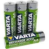 Varta Accu prêt à l'emploi - batterie rechargeable Mignon AA Ni-Mh (4-Pack, 2600 mAh)
